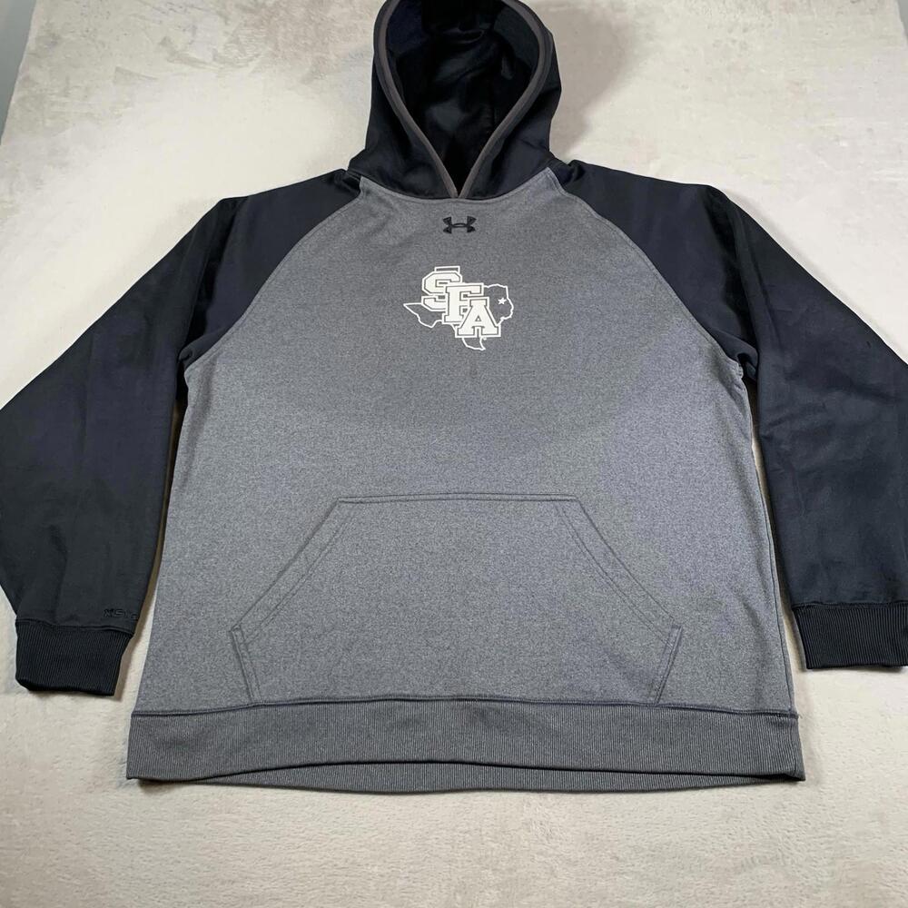 Stephen F Austin Hoodie Mens 2XL Gray Pullover UA Under Armour Sweatshirt‎ Storm